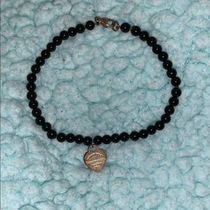 black beaded tiffany bracelet